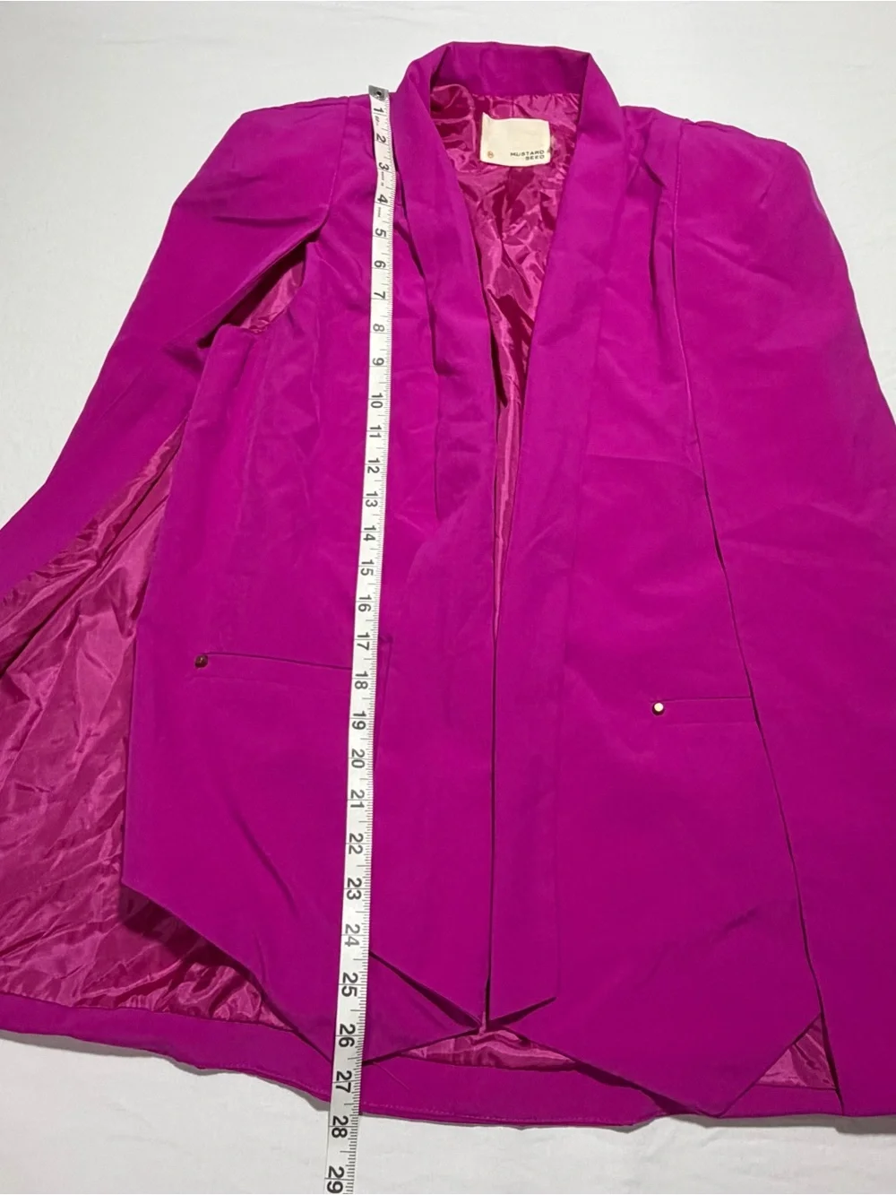 Women's Fuchsia Cape Blazer Jacket